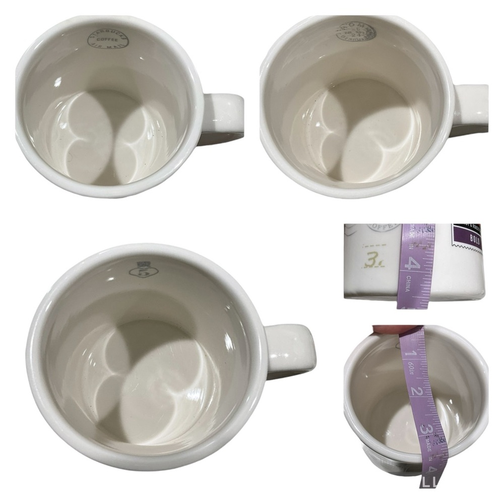 2002 STARBUCKS Coffee Barista Mug Air Mail Stamps Kenya, Panama, Italian Roasts - Picture 11 of 13